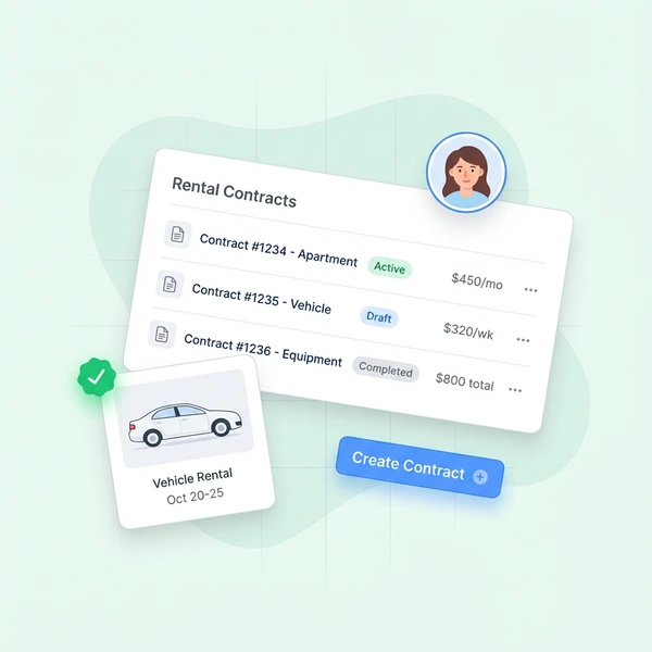 CarCEO contracts and reservations management dashboard